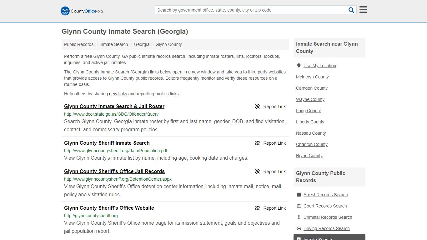 Inmate Search - Glynn County, GA (Inmate Rosters & Locators)